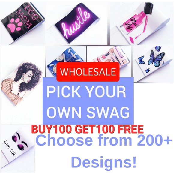 $1 SALE WHOLESALE Pick Your Own Swaggy Tags (credit card pull tags/tabs!) (Regular Colors, Not Custom)