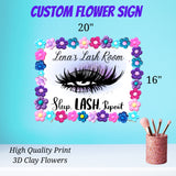 New! CUSTOM Clay Flower Logo/Picture Sign, Wall Art for Nail Suite, Lash Room, Home & more
