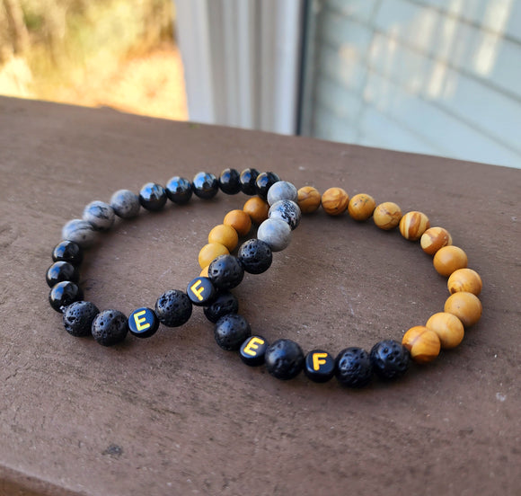 Custom Initial bracelets 2-set
