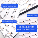 USE CODE ZULAY SwaggyMat Premium Logo Nail, Craft Mat, Mani Mat, Logo Backboard Backdrop Background FREE LOGO CREATION if needed!