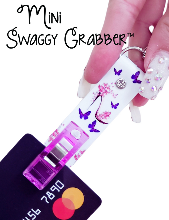 Purple LV Credit/Debit Card Grabber for Long Nails