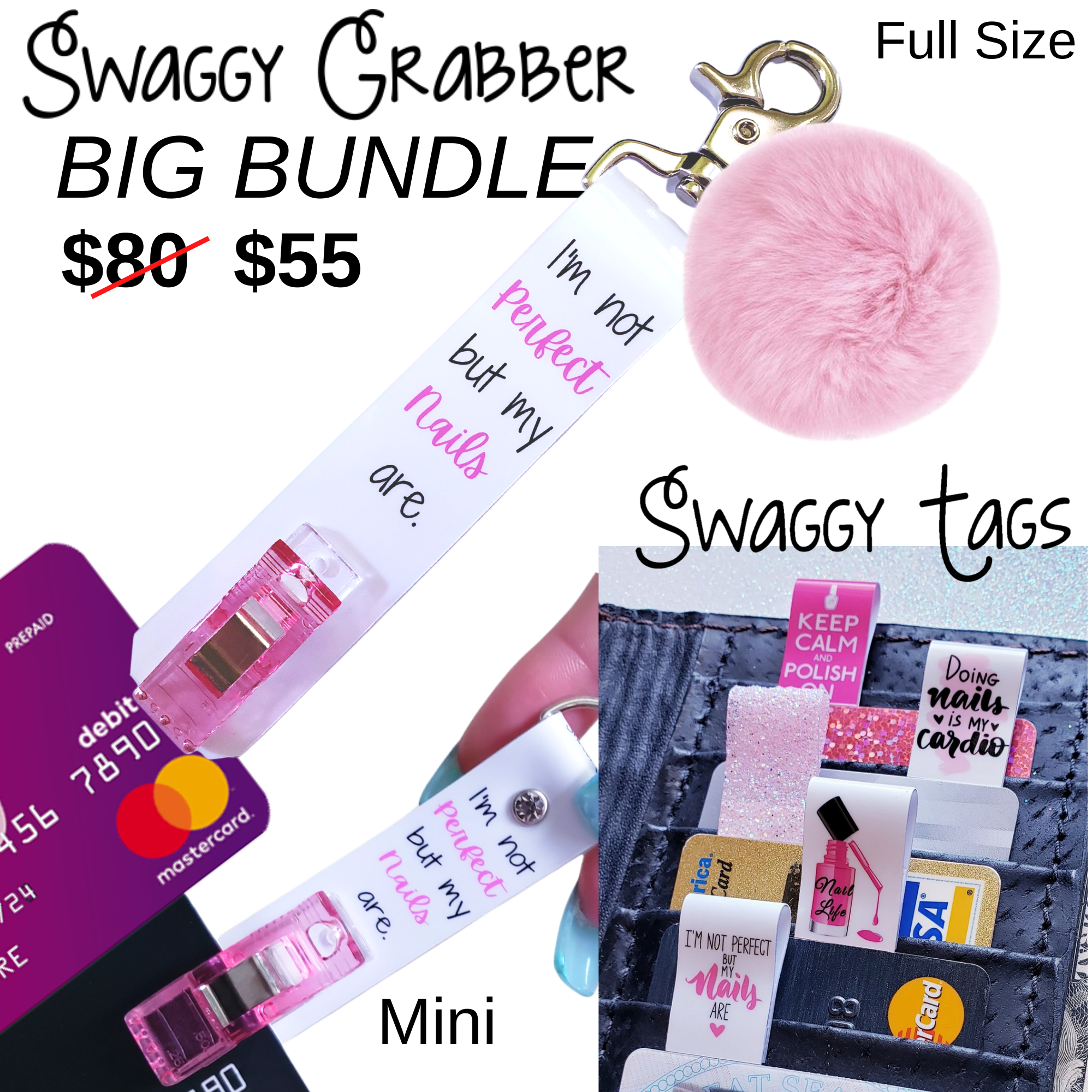 5-in-1 Jewelry Helper Tool & Original Card Grabber The Mini Swaggy Grabber The Perfect Nails